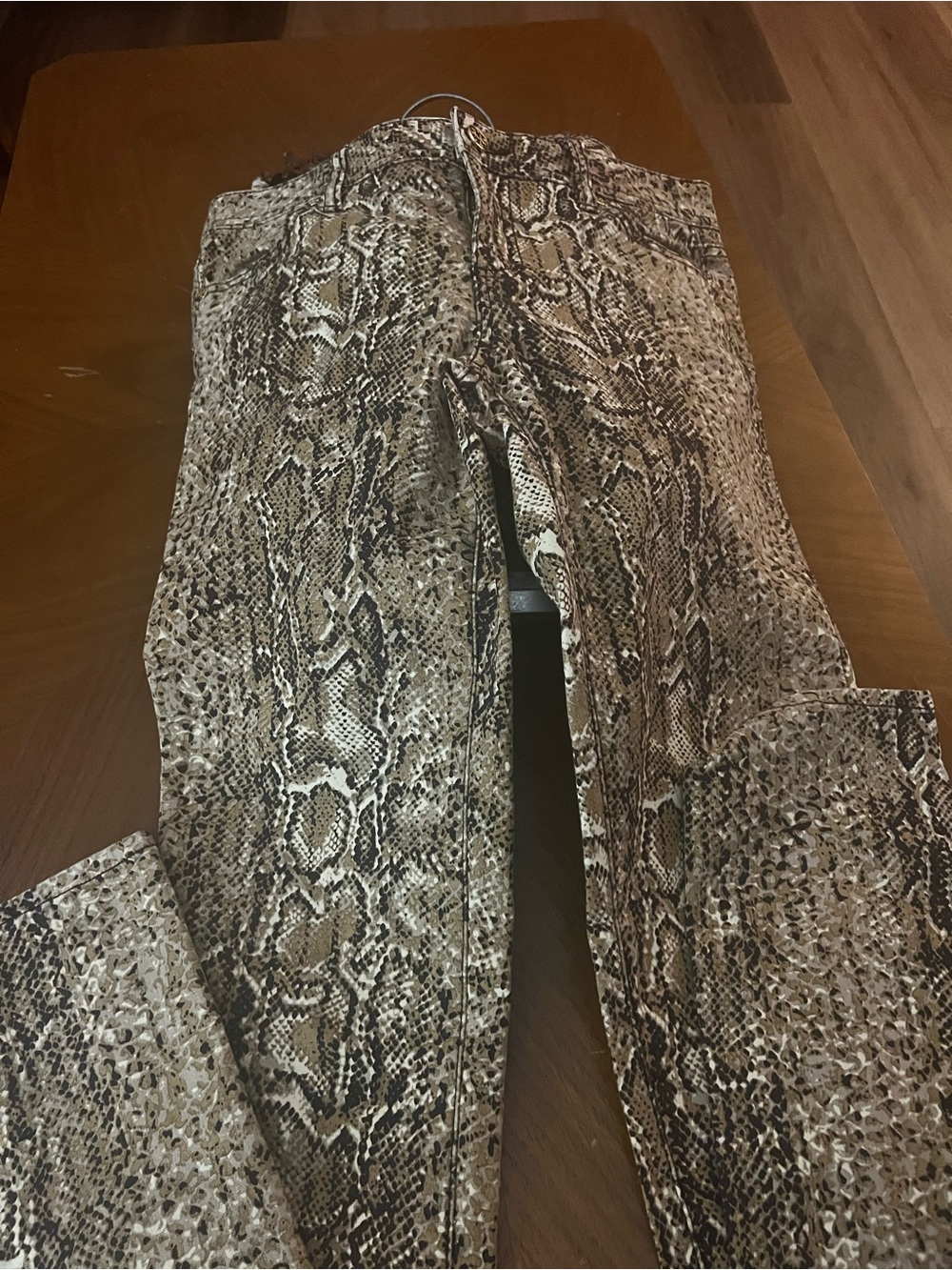 Tory Women’s Snake Print Stretch Jeans - Brown